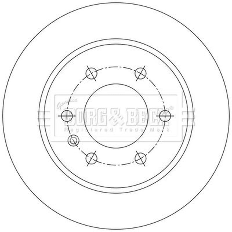 Borg & Beck 2 x Solid Rear Brake Discs BBD5581