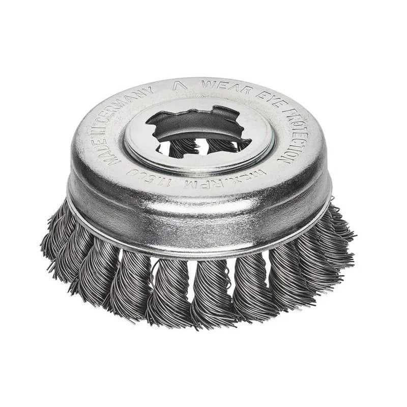 Lessmann X-Lock Steel Knot Cup Brush 85mm Non Spark - 483.21X