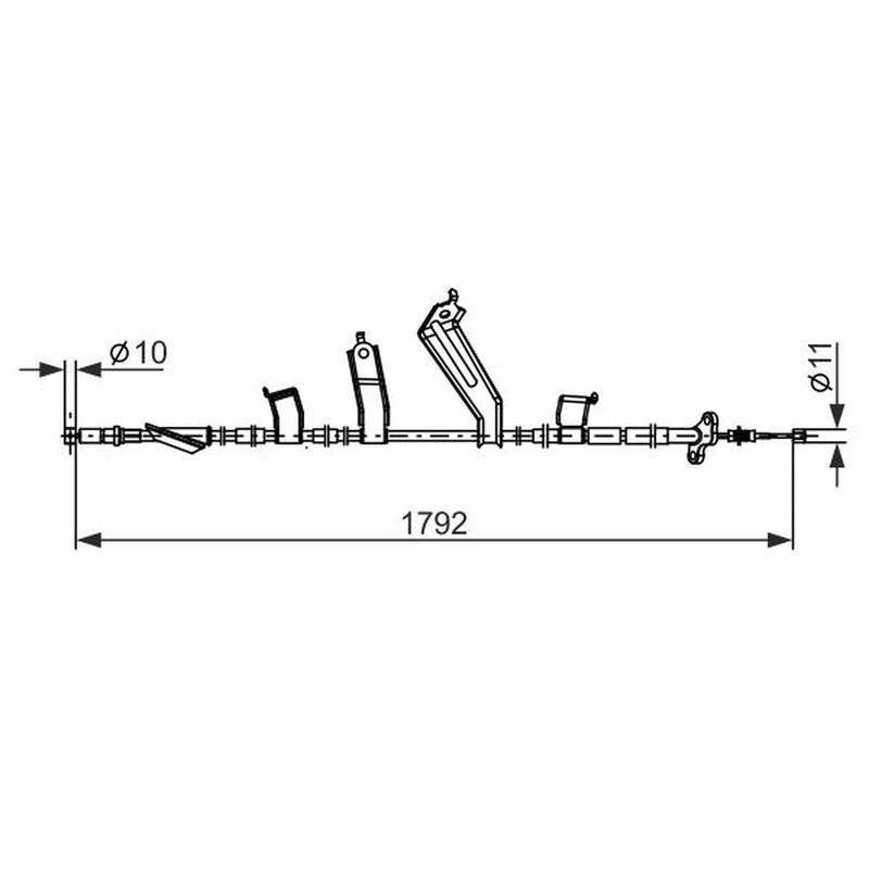 Bosch Handbrake Cable Left Rear 1 987 482 917