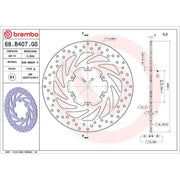 Brembo 2 x Rigid Front Brake Disc Brake Discs 68B407G5