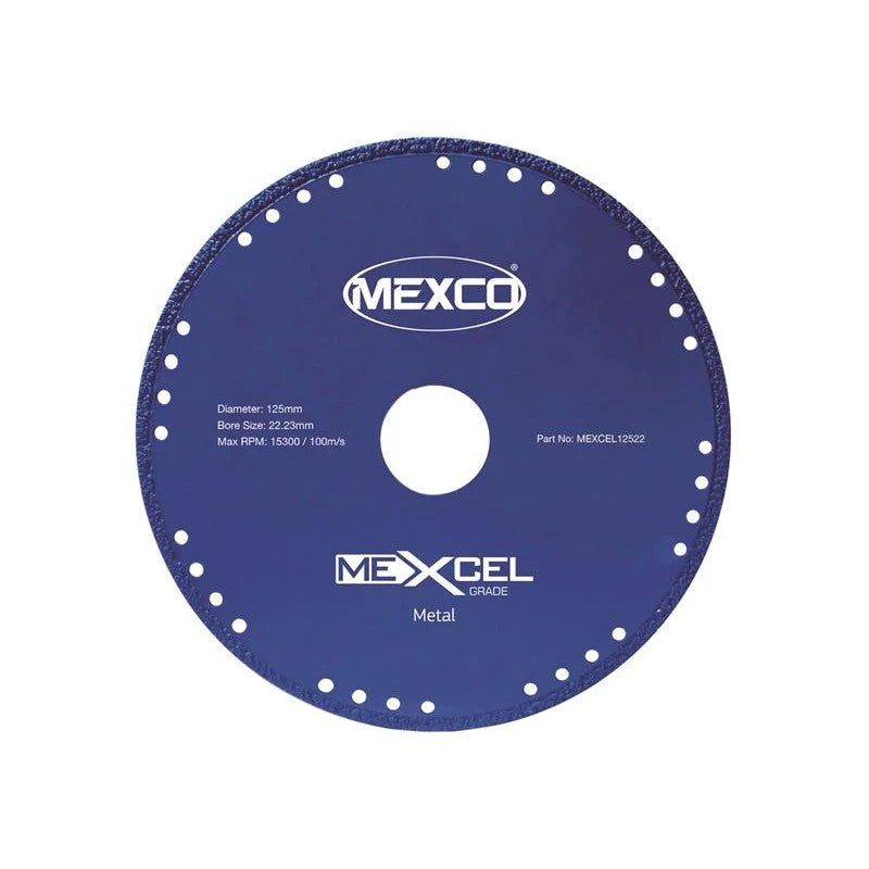 MEXCO XCEL Grade Metal Cut Diamond Blade 125 x 22mm - MEXCEL12522