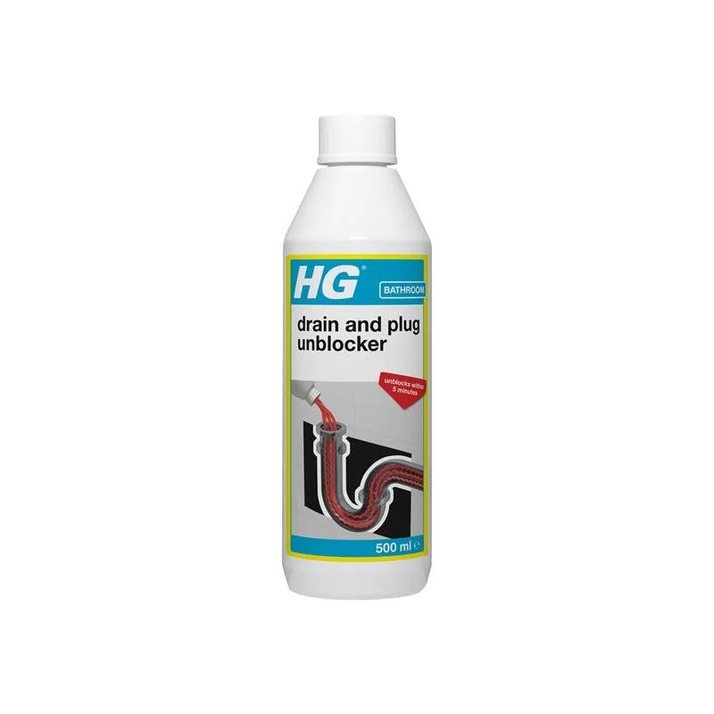 H G Drain & Plug Unblocker 500ml - Fast Acting Formula