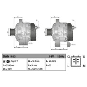 Denso Car Alternator 12V DAN1483