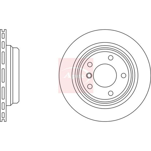 Apec 2 x Vented Rear Brake Discs DSK932