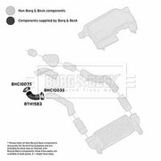 Borg & Beck Intercooler Turbo Charge Air Hose BTH1583