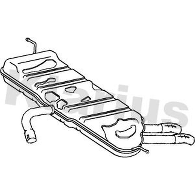 Klarius Box With Tail Pipe Rear AU441L 1K6253609AR AU441L