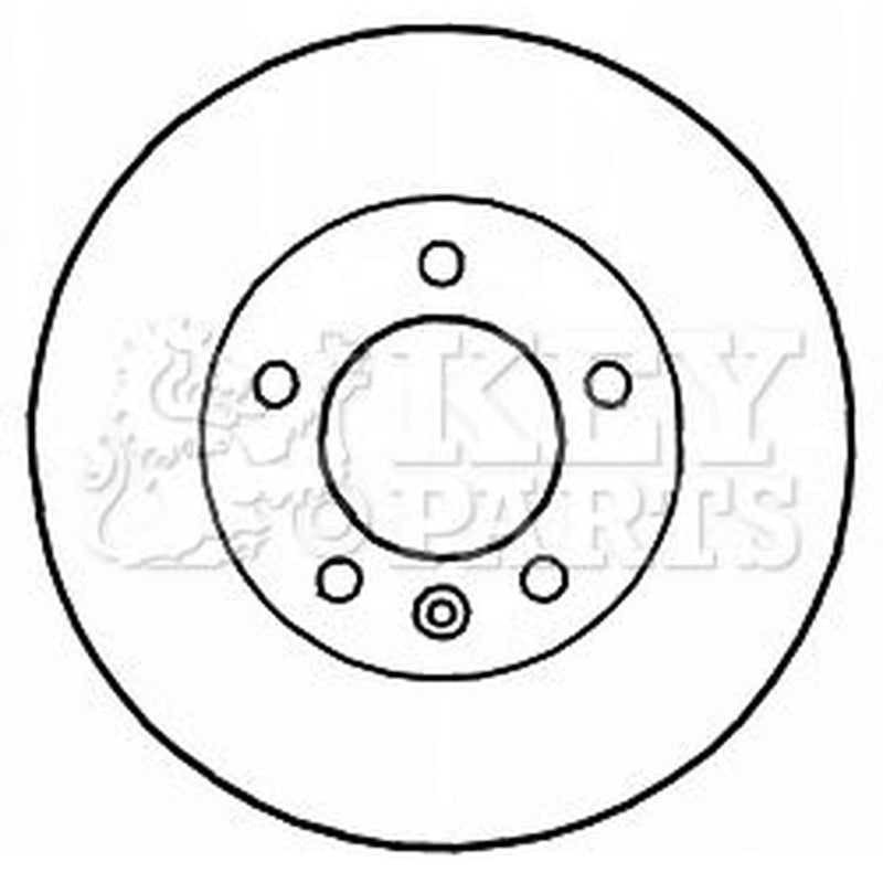 Key Parts 2 x Solid Rear Brake Discs KBD5164
