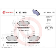 Brembo 4 x Front Brake Pad Set P50070