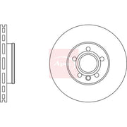 Apec 2 x Vented Front Brake Discs DSK2166