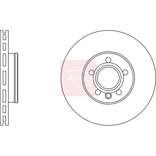 Apec 2 x Vented Front Brake Discs DSK2166