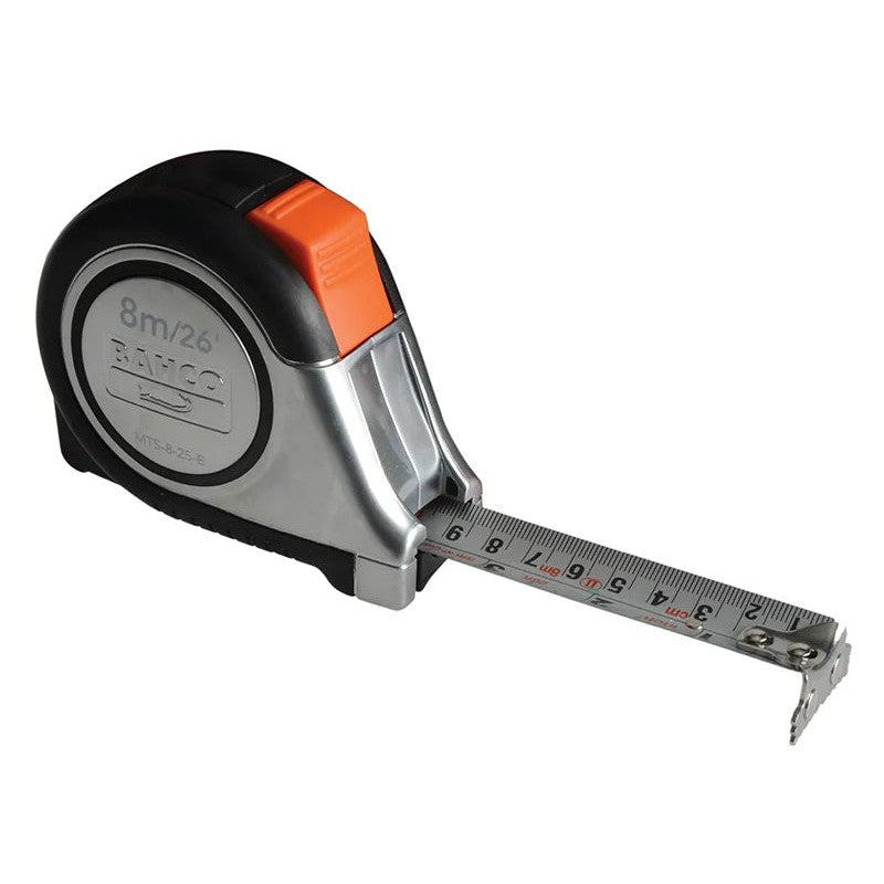 Bahco MTS Reversible Magnetic Tip Auto Pocket Tape 8m/26ft (Width 25mm)