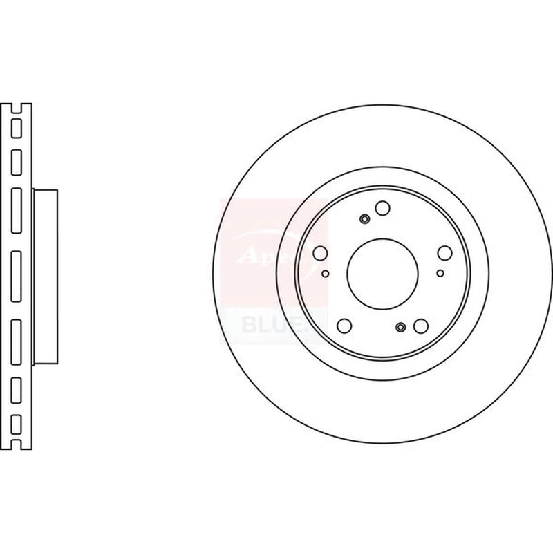 Apec 2 x Vented Front Brake Discs SDK6581