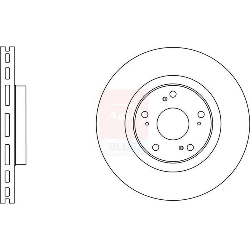 Apec 2 x Vented Front Brake Discs SDK6581