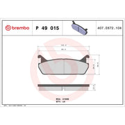 Brembo 4 x Rear Brake Pad Set P49015