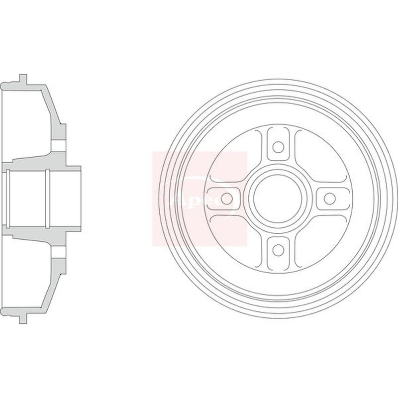 Apec Brake Drum Assembly Rear DRM9205