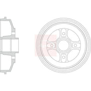 Apec Brake Drum Assembly Rear DRM9205