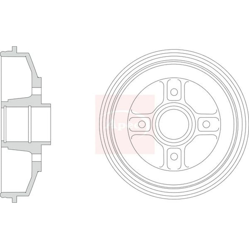 Apec Brake Drum Assembly Rear DRM9205