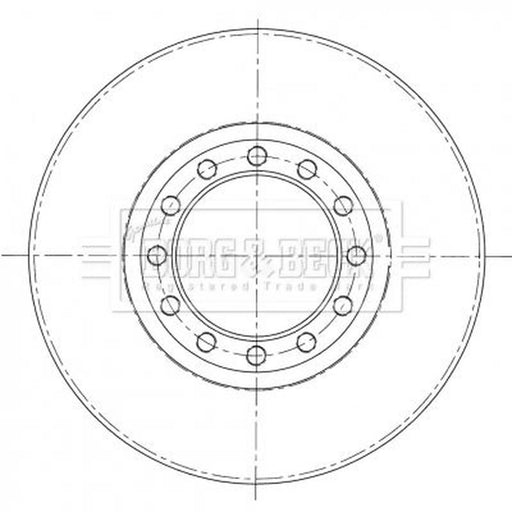 Borg & Beck 2 x Solid Front Brake Discs BBD6090S