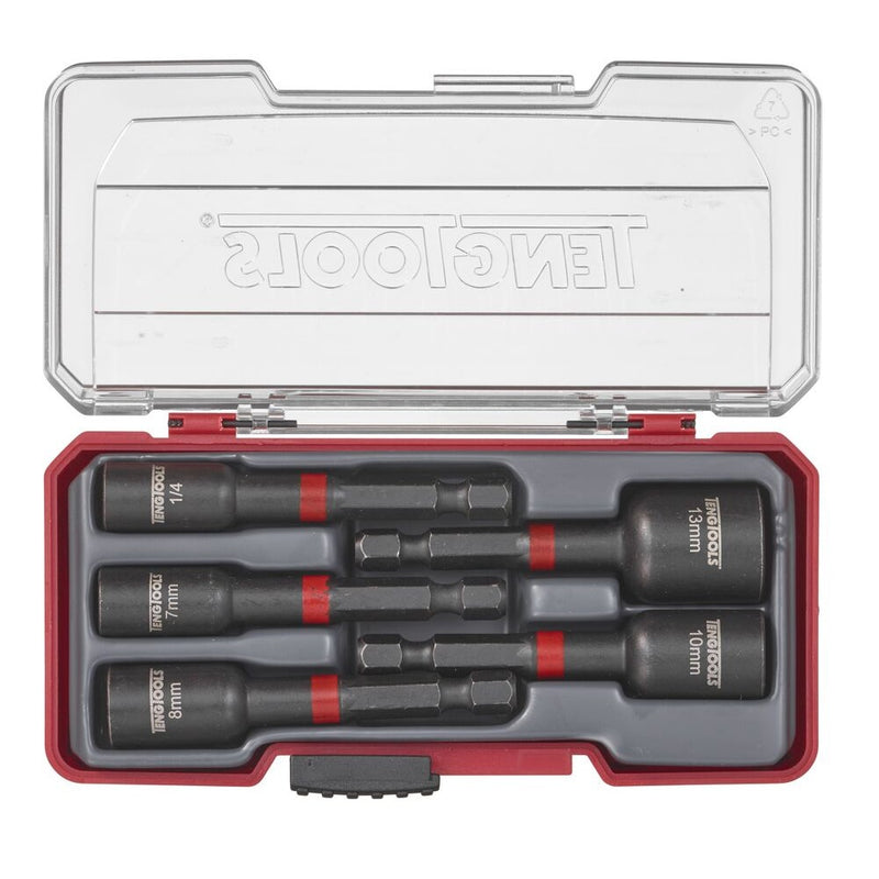 Teng Tools 5-Piece Nut Driver Set with Belt Clip
