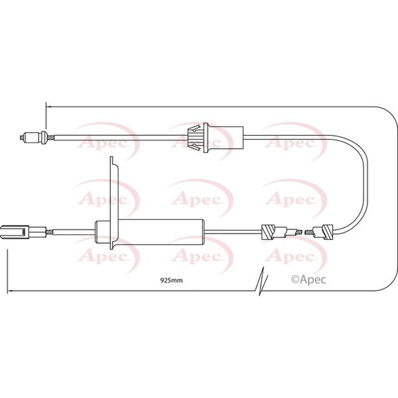 Apec Handbrake Cable Left Rear CAB1281