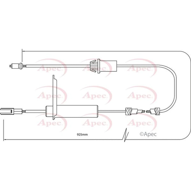 Apec Handbrake Cable Left Rear CAB1281