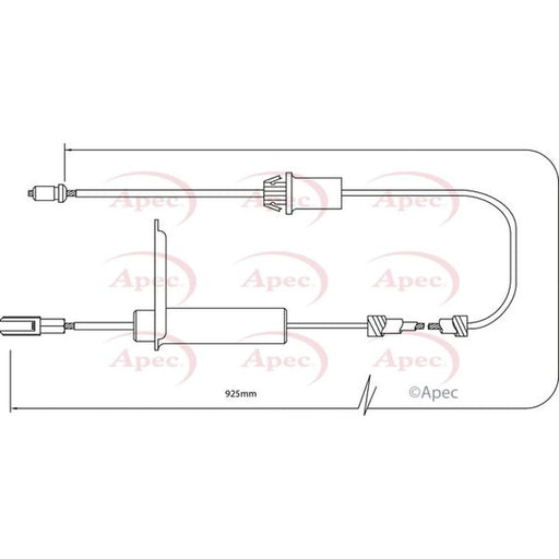 Apec Handbrake Cable Left Rear CAB1281