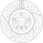 Borg & Beck 2 x Perforated/Vented Rear Brake Discs BBD7009S