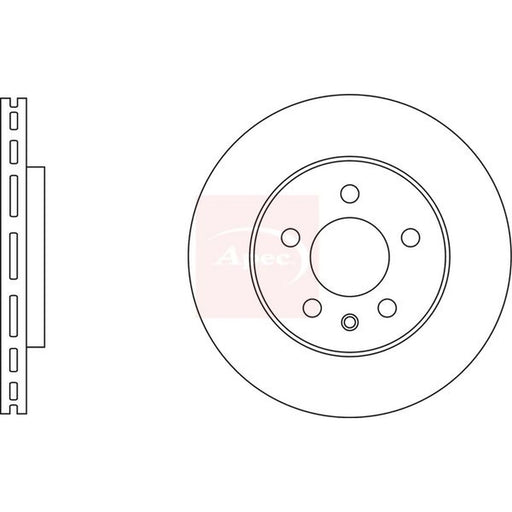 Apec 2 x Vented Front Brake Discs DSK3515