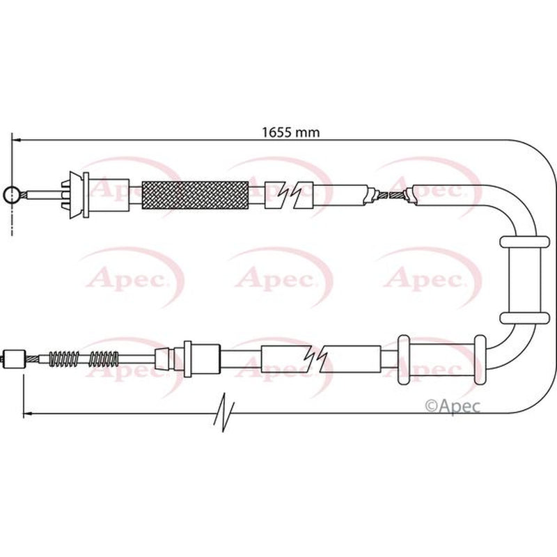 Apec Handbrake Cable Right Rear CAB1109