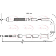 Apec Handbrake Cable Right Rear CAB1109