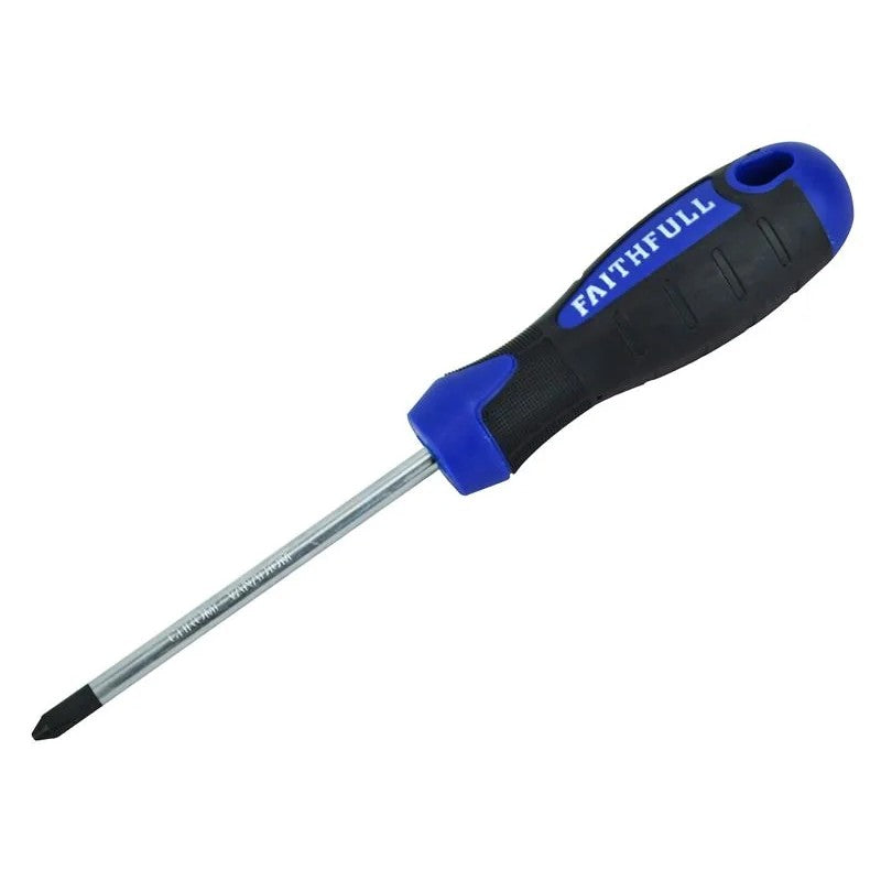 Faithfull Soft Grip Screwdriver Phillips Tip PH2 100-150mm