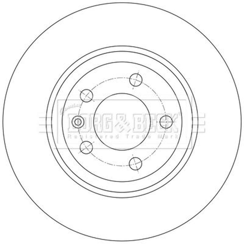 Borg & Beck 2 x Solid Rear Brake Discs BBD5586
