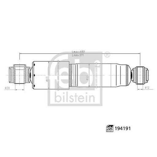 Febi Shock Absorber Damper Strut Rear Right 194191