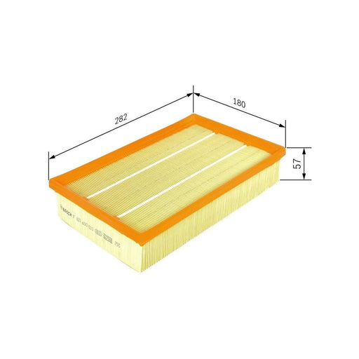 Genuine Bosch Car Air Filter S0033 Fits Nissan Navara Dci - 2.5 - 09- F026400033 Bosch  - Town Parts