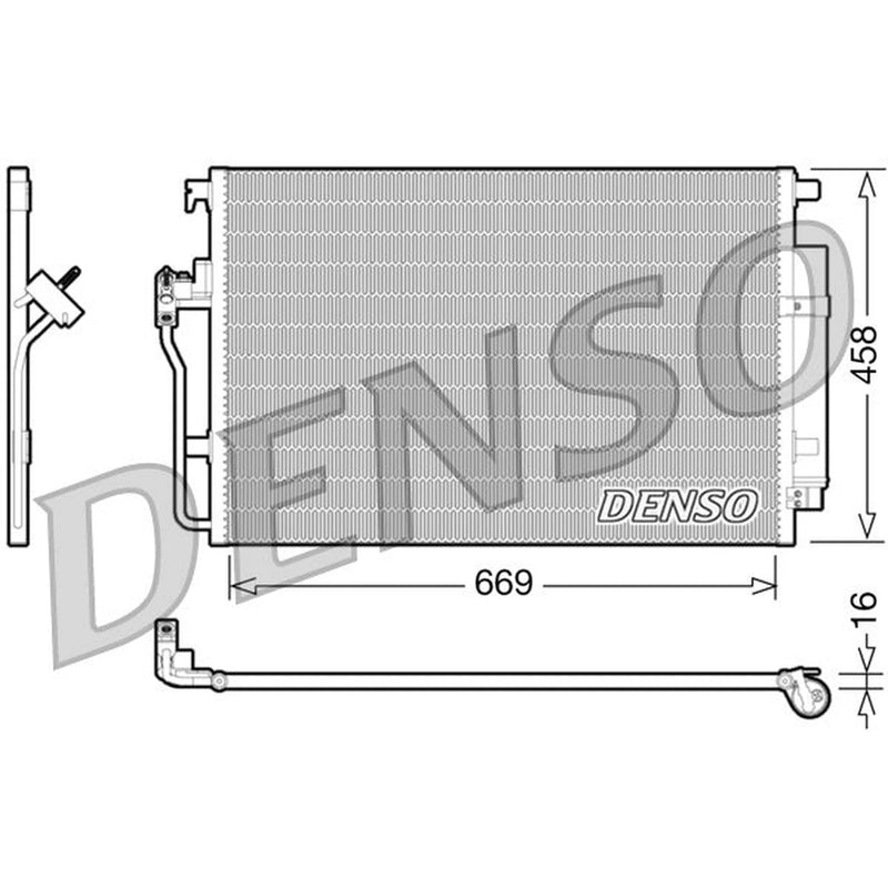 Denso Air Conditioning Condenser DCN17056