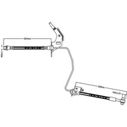 Abtex Brake Hydraulic Hose Line Rear Right ABH1117R