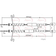 Apec Handbrake Cable Left Rear CAB1168
