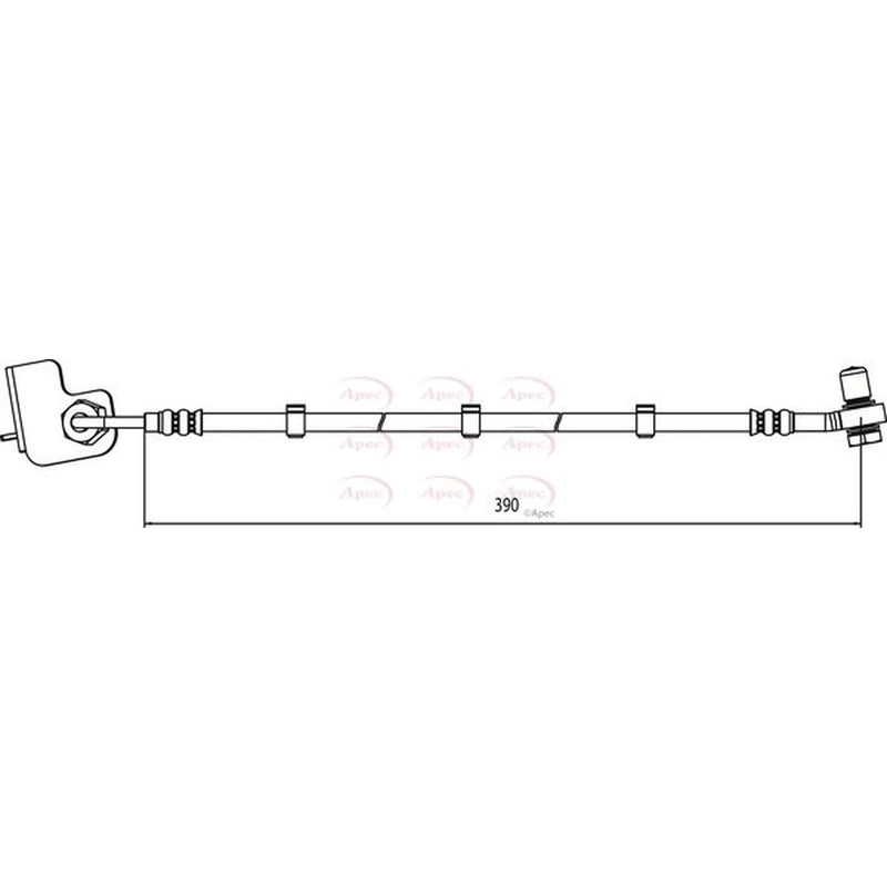 Apec Brake Hydraulic Hose Line Front Left HOS4011