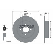 Textar 2 x Solid Rear Brake Discs 92125403