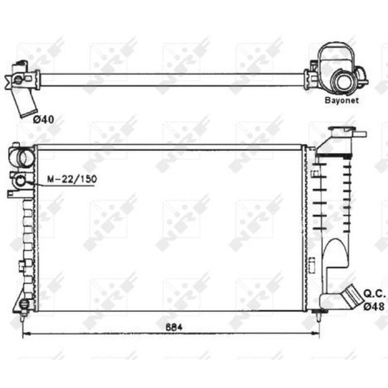 NRF Engine Radiator 58183