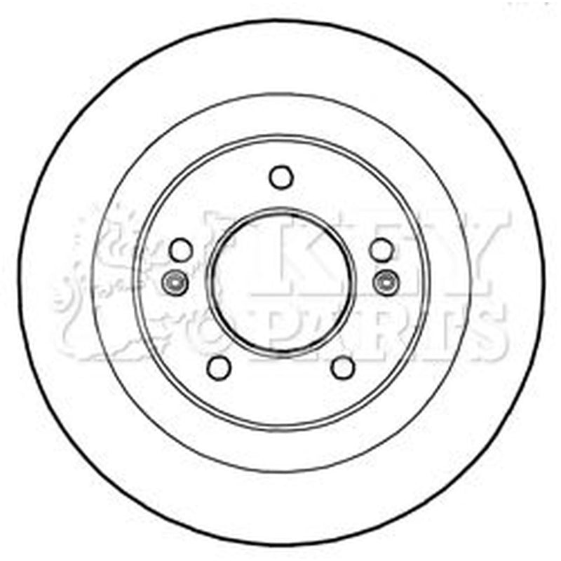 Key Parts 2 x Solid Rear Brake Discs KBD5230