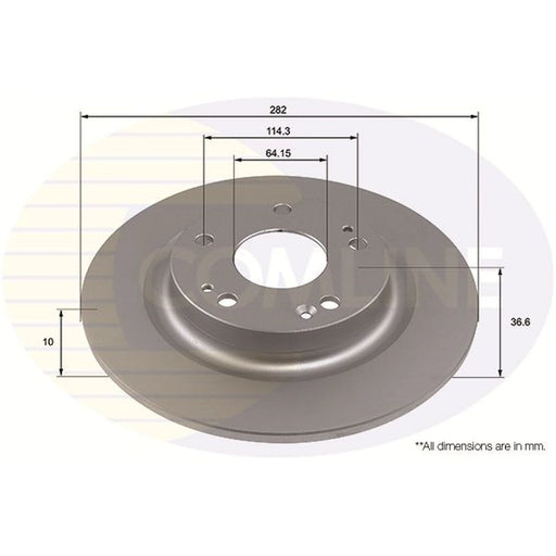 Comline 2 x Solid Rear Brake Discs ADC4032