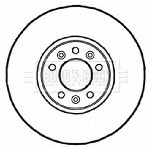 Borg & Beck 2 x Vented Front Brake Discs BBD5815S