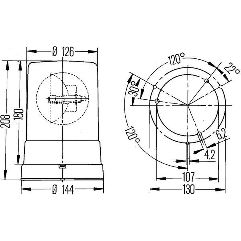 Hella Rotating Beacon Wide High 2RL 006 295-111