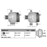 Denso Car Alternator 12V DAN1041