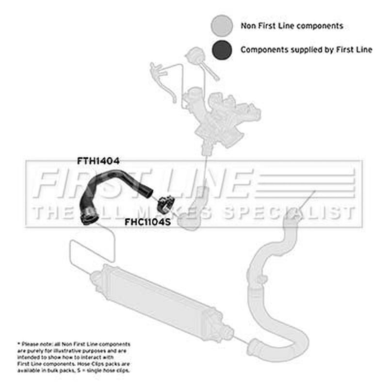 First Line Intercooler Turbo Charge Air Hose FTH1404