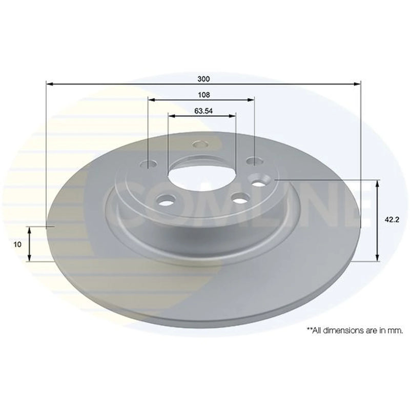 Comline 2 x Solid Rear Brake Discs ADC1283