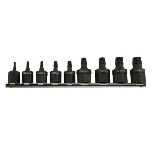 Laser Tools Screw Extractor Set 3/8"D & 1/2"D 9pc - PL