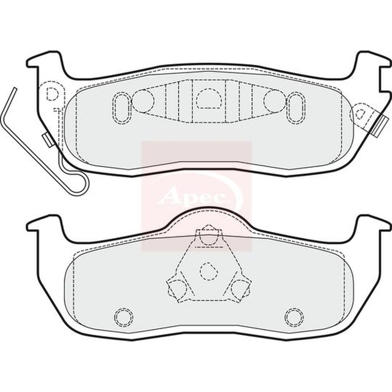 Apec Rear Brake Pad Set PAD1492