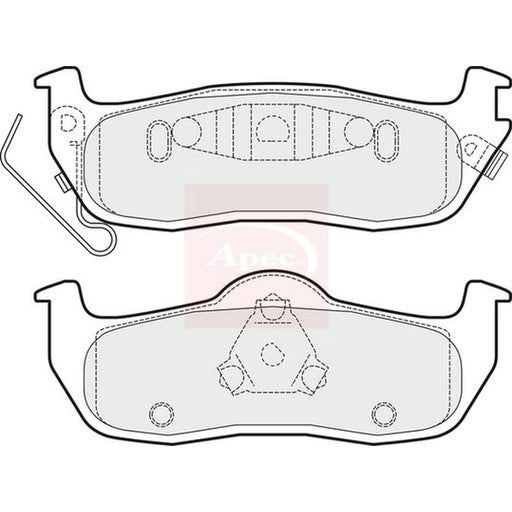 Apec Rear Brake Pad Set PAD1492